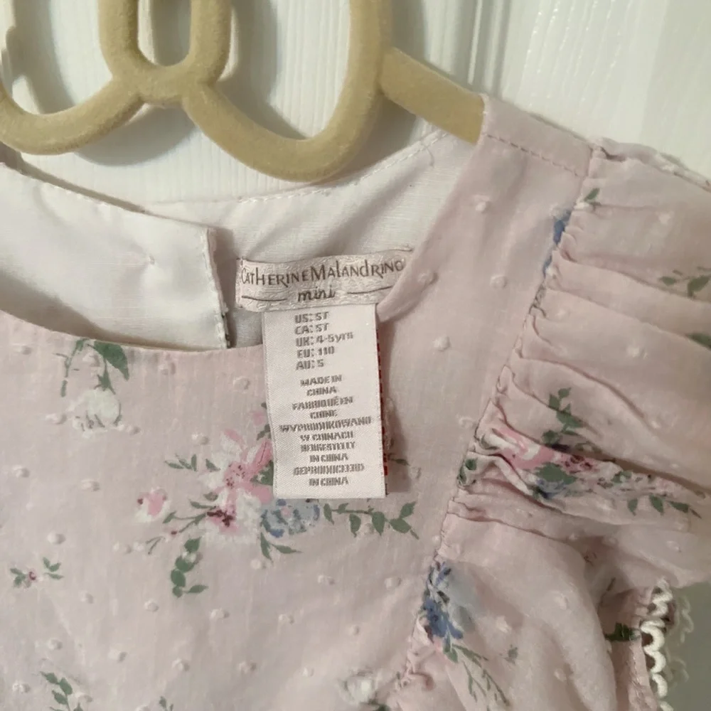 Catherine Malandrino Pink Floral Ruffle Dress